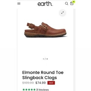 Brown Suede Slingback Clogs, Like New